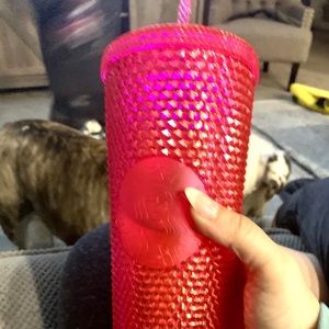 Hot Pink Holiday Starbucks Studded Tumbler 2019